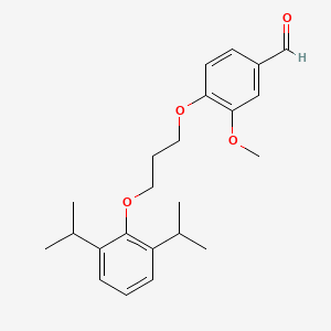 molecular formula C23H30O4 B3936750 4-[3-(2,6-diisopropylphenoxy)propoxy]-3-methoxybenzaldehyde 