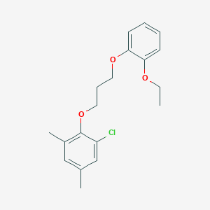 molecular formula C19H23ClO3 B3936797 1-chloro-2-[3-(2-ethoxyphenoxy)propoxy]-3,5-dimethylbenzene 