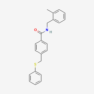molecular formula C22H21NOS B3936804 N-(2-methylbenzyl)-4-[(phenylthio)methyl]benzamide 