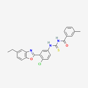 molecular formula C24H20ClN3O2S B3936810 N-({[4-chloro-3-(5-ethyl-1,3-benzoxazol-2-yl)phenyl]amino}carbonothioyl)-3-methylbenzamide 