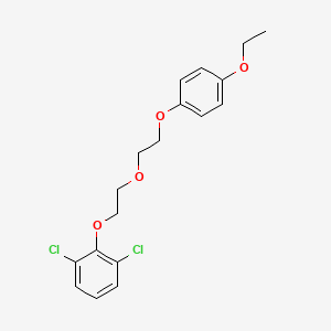 molecular formula C18H20Cl2O4 B3936832 1,3-dichloro-2-{2-[2-(4-ethoxyphenoxy)ethoxy]ethoxy}benzene 