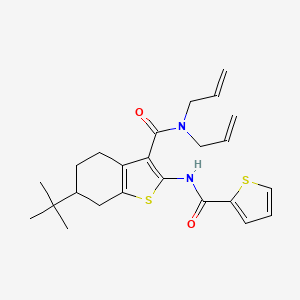 molecular formula C24H30N2O2S2 B3936833 N,N-diallyl-6-tert-butyl-2-[(2-thienylcarbonyl)amino]-4,5,6,7-tetrahydro-1-benzothiophene-3-carboxamide 