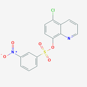 molecular formula C15H9ClN2O5S B3936858 5-chloro-8-quinolinyl 3-nitrobenzenesulfonate 