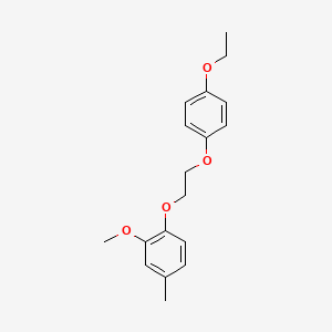 molecular formula C18H22O4 B3936865 1-[2-(4-ethoxyphenoxy)ethoxy]-2-methoxy-4-methylbenzene 