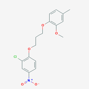 molecular formula C17H18ClNO5 B3936890 2-chloro-1-[3-(2-methoxy-4-methylphenoxy)propoxy]-4-nitrobenzene 
