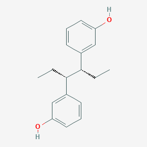 molecular formula C18H22O2 B039369 3,3'-Dihydroxy-alpha,beta-diethyldiphenylethane CAS No. 114884-46-7