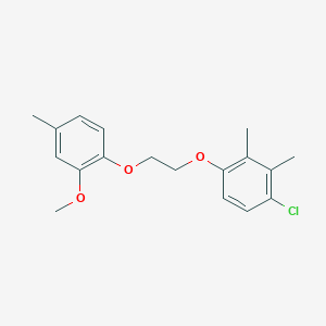 molecular formula C18H21ClO3 B3936912 1-chloro-4-[2-(2-methoxy-4-methylphenoxy)ethoxy]-2,3-dimethylbenzene 