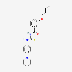3-butoxy-N-({[4-(1-piperidinyl)phenyl]amino}carbonothioyl)benzamide