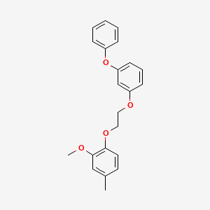 molecular formula C22H22O4 B3936929 2-methoxy-4-methyl-1-[2-(3-phenoxyphenoxy)ethoxy]benzene 