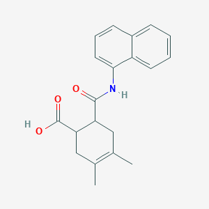 molecular formula C20H21NO3 B3936935 3,4-dimethyl-6-[(1-naphthylamino)carbonyl]-3-cyclohexene-1-carboxylic acid 