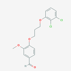 molecular formula C17H16Cl2O4 B3936954 4-[3-(2,3-dichlorophenoxy)propoxy]-3-methoxybenzaldehyde 