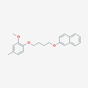 molecular formula C22H24O3 B3936955 2-[4-(2-methoxy-4-methylphenoxy)butoxy]naphthalene 