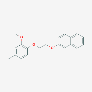 molecular formula C20H20O3 B3936990 2-[2-(2-methoxy-4-methylphenoxy)ethoxy]naphthalene 