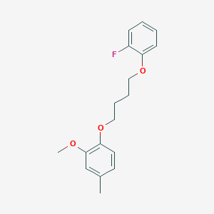 molecular formula C18H21FO3 B3936997 1-[4-(2-fluorophenoxy)butoxy]-2-methoxy-4-methylbenzene 
