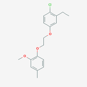 molecular formula C18H21ClO3 B3937027 1-chloro-2-ethyl-4-[2-(2-methoxy-4-methylphenoxy)ethoxy]benzene 