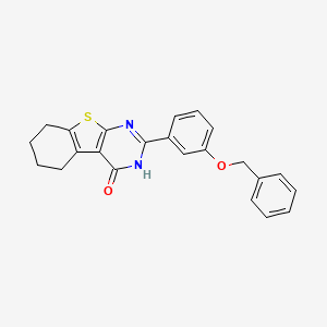 molecular formula C23H20N2O2S B3937047 2-[3-(benzyloxy)phenyl]-5,6,7,8-tetrahydro[1]benzothieno[2,3-d]pyrimidin-4(3H)-one 