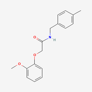 molecular formula C17H19NO3 B3937061 2-(2-methoxyphenoxy)-N-(4-methylbenzyl)acetamide 