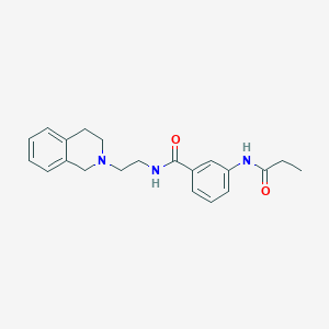molecular formula C21H25N3O2 B3937067 N-[2-(3,4-dihydroisoquinolin-2(1H)-yl)ethyl]-3-(propionylamino)benzamide 