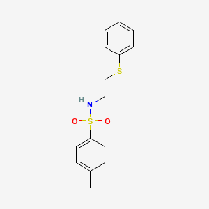 molecular formula C15H17NO2S2 B3937094 4-methyl-N-[2-(phenylthio)ethyl]benzenesulfonamide 