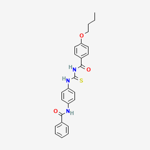 molecular formula C25H25N3O3S B3937125 N-({[4-(benzoylamino)phenyl]amino}carbonothioyl)-4-butoxybenzamide 