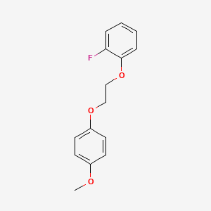 molecular formula C15H15FO3 B3937126 1-fluoro-2-[2-(4-methoxyphenoxy)ethoxy]benzene 