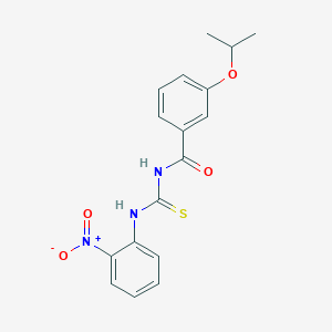 molecular formula C17H17N3O4S B3937158 3-isopropoxy-N-{[(2-nitrophenyl)amino]carbonothioyl}benzamide 