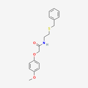 molecular formula C18H21NO3S B3937163 N-[2-(benzylthio)ethyl]-2-(4-methoxyphenoxy)acetamide 