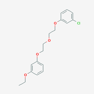 molecular formula C18H21ClO4 B3937182 1-chloro-3-{2-[2-(3-ethoxyphenoxy)ethoxy]ethoxy}benzene 