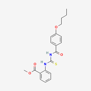 molecular formula C20H22N2O4S B3937188 methyl 2-({[(4-butoxybenzoyl)amino]carbonothioyl}amino)benzoate 