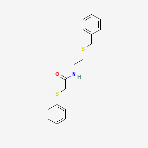 molecular formula C18H21NOS2 B3937206 N-[2-(benzylthio)ethyl]-2-[(4-methylphenyl)thio]acetamide 