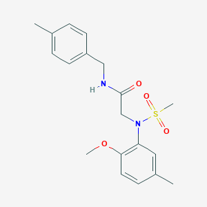 molecular formula C19H24N2O4S B3937212 N~2~-(2-methoxy-5-methylphenyl)-N~1~-(4-methylbenzyl)-N~2~-(methylsulfonyl)glycinamide 