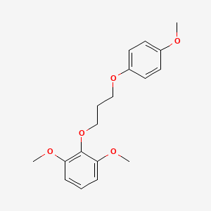 molecular formula C18H22O5 B3937236 1,3-dimethoxy-2-[3-(4-methoxyphenoxy)propoxy]benzene 