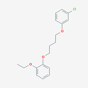 molecular formula C18H21ClO3 B3937242 1-[4-(3-chlorophenoxy)butoxy]-2-ethoxybenzene 