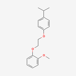 molecular formula C18H22O3 B3937258 1-[2-(4-isopropylphenoxy)ethoxy]-2-methoxybenzene 