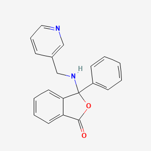 molecular formula C20H16N2O2 B3937267 3-phenyl-3-[(3-pyridinylmethyl)amino]-2-benzofuran-1(3H)-one 