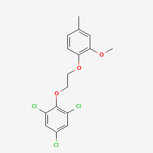 molecular formula C16H15Cl3O3 B3937278 1,3,5-trichloro-2-[2-(2-methoxy-4-methylphenoxy)ethoxy]benzene 