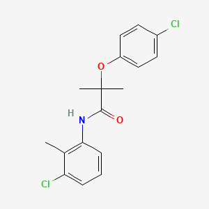 molecular formula C17H17Cl2NO2 B3937326 N-(3-chloro-2-methylphenyl)-2-(4-chlorophenoxy)-2-methylpropanamide 