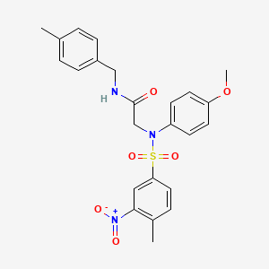 molecular formula C24H25N3O6S B3937336 N~2~-(4-methoxyphenyl)-N~1~-(4-methylbenzyl)-N~2~-[(4-methyl-3-nitrophenyl)sulfonyl]glycinamide 