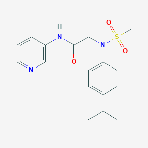 molecular formula C17H21N3O3S B3937343 N~2~-(4-isopropylphenyl)-N~2~-(methylsulfonyl)-N~1~-3-pyridinylglycinamide 