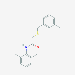 molecular formula C19H23NOS B393735 2-[(3,5-dimethylbenzyl)sulfanyl]-N-(2,6-dimethylphenyl)acetamide 