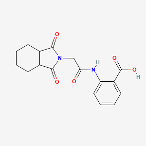 molecular formula C17H18N2O5 B3937446 2-{[(1,3-dioxooctahydro-2H-isoindol-2-yl)acetyl]amino}benzoic acid 