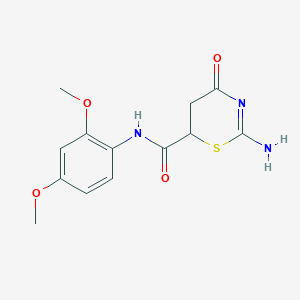 molecular formula C13H15N3O4S B3937454 2-amino-N-(2,4-dimethoxyphenyl)-4-oxo-5,6-dihydro-4H-1,3-thiazine-6-carboxamide 