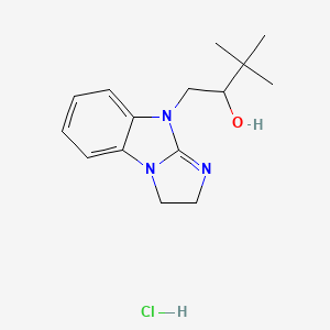molecular formula C15H22ClN3O B3937459 1-(2,3-dihydro-9H-imidazo[1,2-a]benzimidazol-9-yl)-3,3-dimethyl-2-butanol hydrochloride 