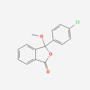 molecular formula C15H11ClO3 B3937470 3-(4-chlorophenyl)-3-methoxy-2-benzofuran-1(3H)-one 