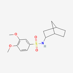 molecular formula C15H21NO4S B3937475 N-bicyclo[2.2.1]hept-2-yl-3,4-dimethoxybenzenesulfonamide 
