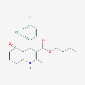 molecular formula C21H23Cl2NO3 B393748 Butyl 4-(2,4-dichlorophenyl)-2-methyl-5-oxo-1,4,5,6,7,8-hexahydroquinoline-3-carboxylate 