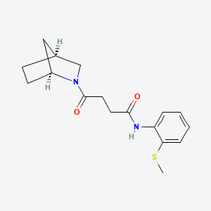 molecular formula C17H22N2O2S B3937507 4-[(1S*,4S*)-2-azabicyclo[2.2.1]hept-2-yl]-N-[2-(methylthio)phenyl]-4-oxobutanamide 