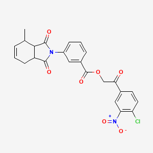 molecular formula C24H19ClN2O7 B3937508 2-(4-chloro-3-nitrophenyl)-2-oxoethyl 3-(4-methyl-1,3-dioxo-1,3,3a,4,7,7a-hexahydro-2H-isoindol-2-yl)benzoate 
