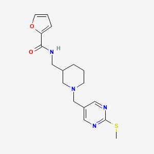 molecular formula C17H22N4O2S B3937521 N-[(1-{[2-(methylthio)-5-pyrimidinyl]methyl}-3-piperidinyl)methyl]-2-furamide 