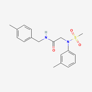 molecular formula C18H22N2O3S B3937532 N~1~-(4-methylbenzyl)-N~2~-(3-methylphenyl)-N~2~-(methylsulfonyl)glycinamide CAS No. 6478-06-4